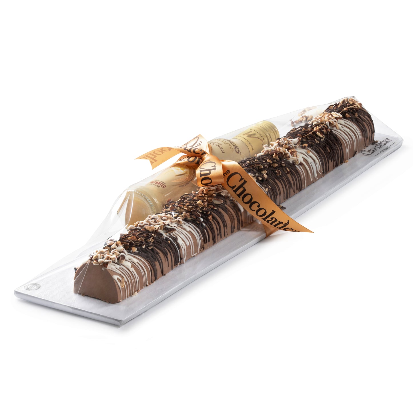 Decadent Chocolate Log  with Walders - Peanut Chew